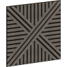 Mexen Linea 05 akustisk väggpanel 60 x 60 cm (4 st.), filt 9 mm, teknisk faner, Grå Ek - S110-60607-05-043