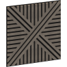 Mexen Linea 05 panel ścienny akustyczny 60 x 60 cm (4szt.), filc 9 mm, fornir techniczny, Szary Dąb - S110-60607-05-043