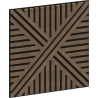Mexen Linea 05 panel ścienny akustyczny 60 x 60 cm (4szt.), filc 9 mm, fornir techniczny, Ciemny Orzech - S110-60607-05-044