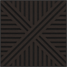 Mexen Linea 05 pannello a parete acustico 60 x 60 cm (4 pz.), feltro 9 mm, impiallacciatura tecnica, Rovere Nero