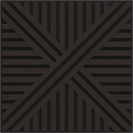 Mexen Linea 05 pannello a parete acustico 60 x 60 cm (4 pz.), feltro 9 mm, impiallacciatura tecnica, Rovere Nero