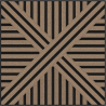 Mexen Linea 05 panel de pared acústico 60 x 60 cm (4 uds.), fieltro 9 mm, chapa técnica, Nogal Claro - S110-60607-05-047