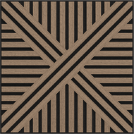 Mexen Linea 05 akoestisch wandpaneel 60 x 60 cm (4st.), vilt 9 mm, technisch fineer, Licht Noten - S110-60607-05-047