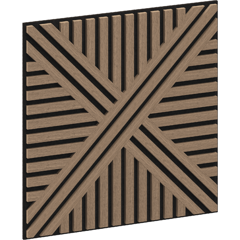 Mexen Linea 05 panel ścienny akustyczny 60 x 60 cm (4szt.), filc 9 mm, fornir techniczny, Jasny Orzech - S110-60607-05-047