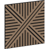 Mexen Linea 05 akustična stenska plošča 60 x 60 cm (4 kos), filc 9 mm, tehnični furnir, Svetli Oreh - S110-60607-05-047