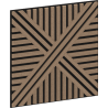 Mexen Linea 05 panel de pared acústico 60 x 60 cm (4 uds.), fieltro 9 mm, chapa técnica, Nogal Claro - S110-60607-05-047