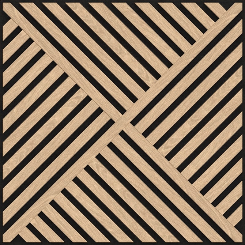 Mexen Linea 08 akustična stenska plošča 60 x 60 cm (4 kosi), filc 9 mm, tehnični furnir, beljeni hrast - S110-60607-08-040
