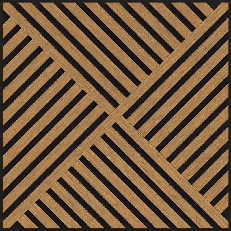 Mexen Linea 08 panel ścienny akustyczny 60 x 60 cm (4szt.), filc 9 mm, fornir techniczny, Dąb Classic - S110-60607-08-041
