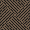 Mexen Linea 08 panel ścienny akustyczny 60 x 60 cm (4szt.), filc 9 mm, fornir techniczny, Ciemny Orzech - S110-60607-08-044
