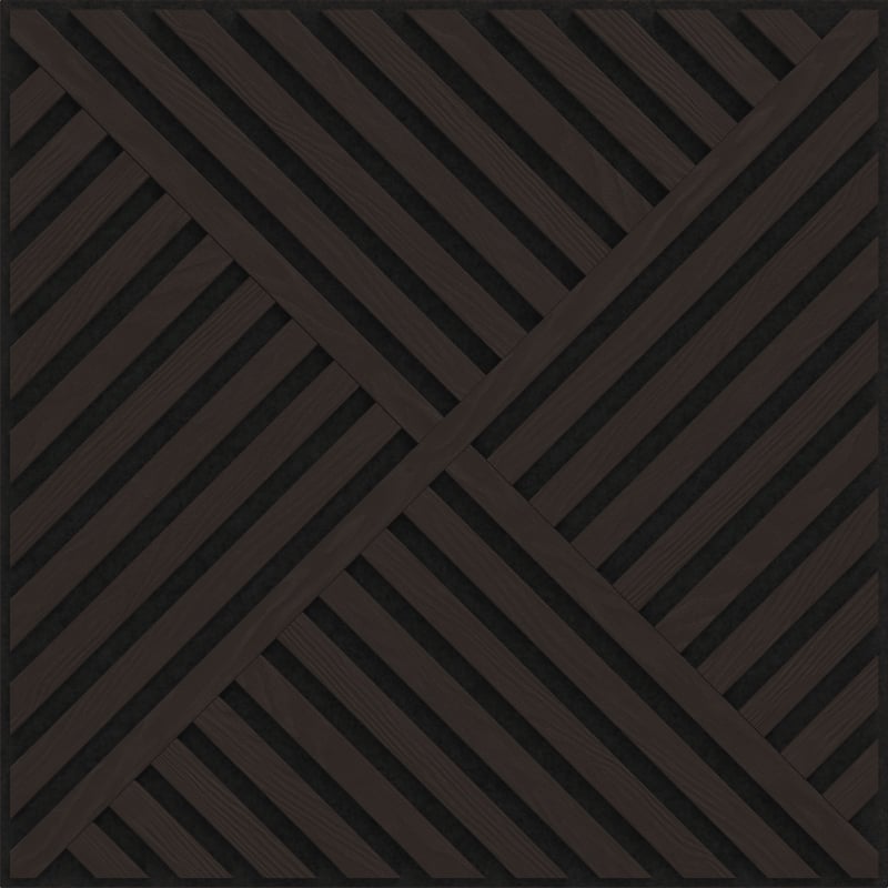 Mexen Linea 08 akustična stenska plošča 60 x 60 cm (4 kos), filc 9 mm, tehnični furnir, Črni Hrast - S110-60607-08-046