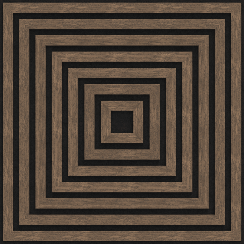Mexen Linea 13 panel ścienny akustyczny 60 x 60 cm (4szt.), filc 9 mm, fornir techniczny, Ciemny Orzech - S110-60607-13-044