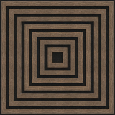 Mexen Linea 13 panel ścienny akustyczny 60 x 60 cm (4szt.), filc 9 mm, fornir techniczny, Ciemny Orzech - S110-60607-13-044