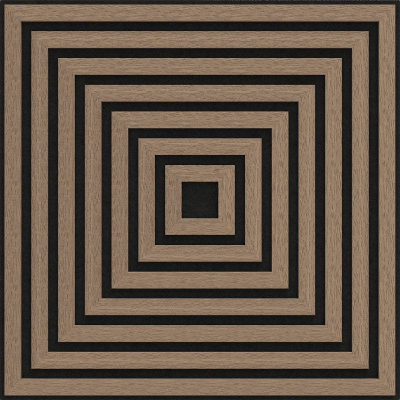Mexen Linea 13 panel ścienny akustyczny 60 x 60 cm (4szt.), filc 9 mm, fornir techniczny, Jasny Orzech - S110-60607-13-047