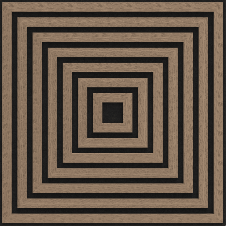 Mexen Linea 13 panel ścienny akustyczny 60 x 60 cm (4szt.), filc 9 mm, fornir techniczny, Jasny Orzech - S110-60607-13-047