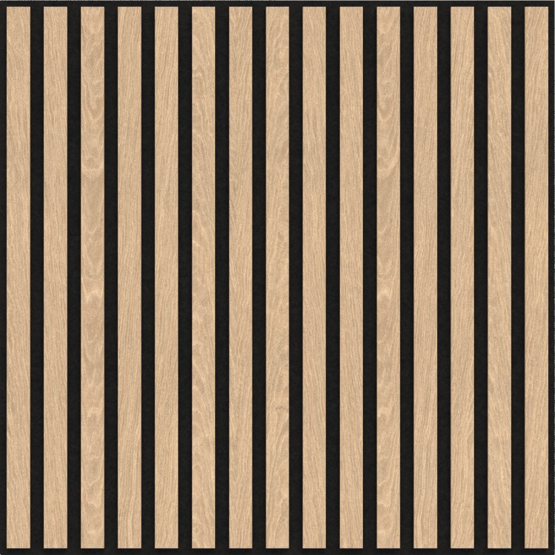 Mexen Linea 15 panneau mural acoustique 60 x 60 cm (4 pcs), feutre 9 mm, placage technique, Chêne blanchi - S110-60607-15-040