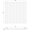 Mexen Linea 15 panel ścienny akustyczny 60 x 60 cm (4szt.), filc 9 mm, fornir techniczny, Bielony Dąb - S110-60607-15-040