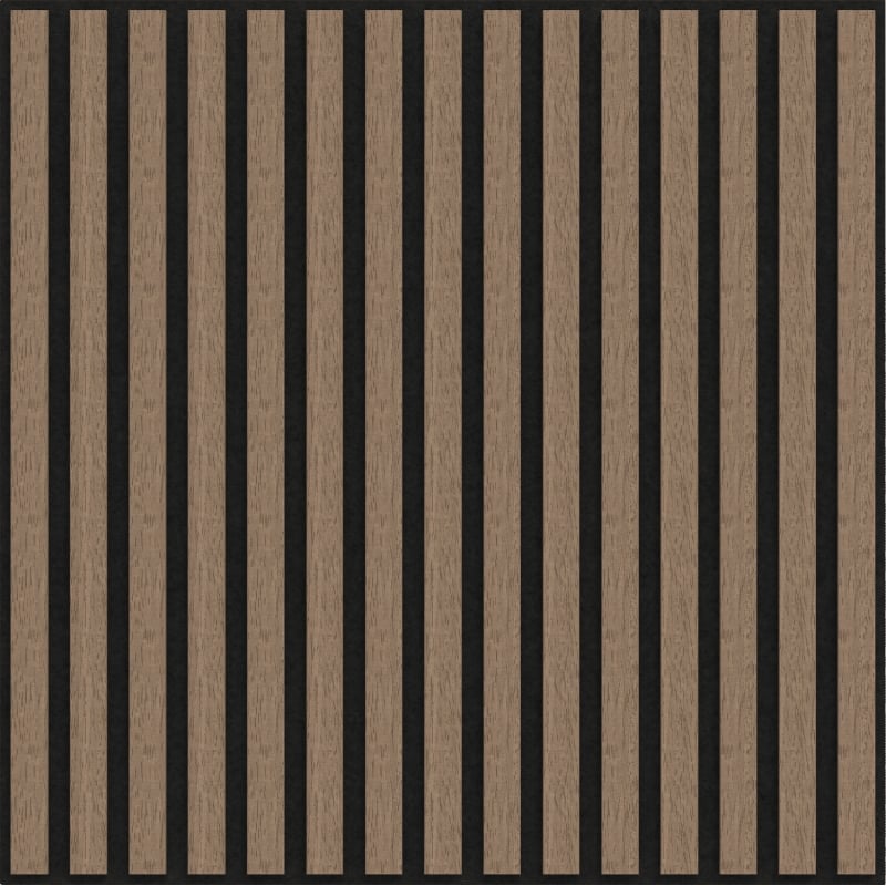 Mexen Linea 15 akoestisch wandpaneel 60 x 60 cm (4 stuks), vilt 9 mm, technische fineer, Licht Walnoot - S110-60607-15-047