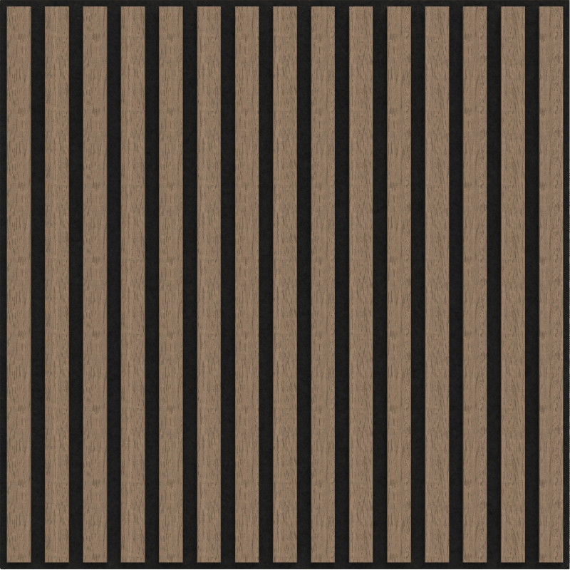 Mexen Linea 15 pannello a parete acustico 60 x 60 cm (4 pezzi), feltro 9 mm, impiallacciatura tecnica, Noce Chiaro