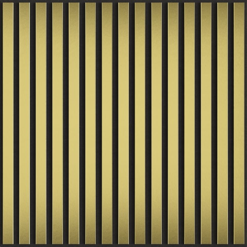 Mexen Linea 15 painel de parede acústico 60 x 60 cm (4 peças), feltro 9 mm, folha técnica, Dourado - S110-60607-15-057