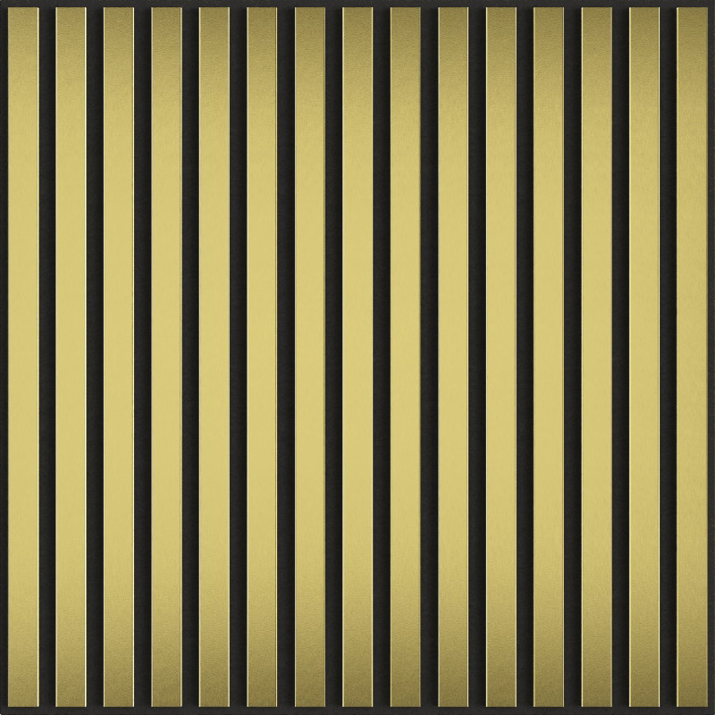 Mexen Linea 15 panneau mural acoustique 60 x 60 cm (4pcs), feutre 9 mm, placage technique, Doré - S110-60607-15-057