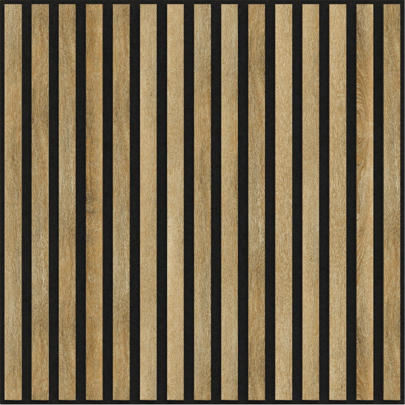 Mexen Linea 15 panel de pared acústico 60 x 60 cm (4 piezas), fieltro 9 mm, chapa técnica, Roble Miel - S110-60607-15-066