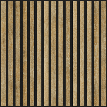 Mexen Linea 15 panel de pared acústico 60 x 60 cm (4 piezas), fieltro 9 mm, chapa técnica, Roble Miel - S110-60607-15-066