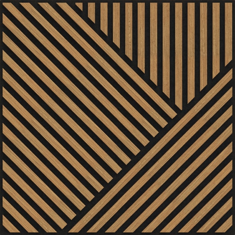 Mexen Linea 25 akustična stenska plošča 60 x 60 cm (4 kosi), filc 9 mm, tehnični furnir, Classic hrast - S110-60607-25-041