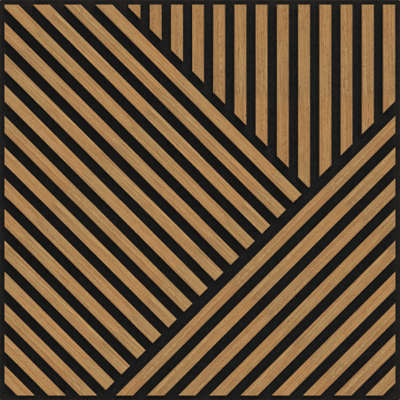 Mexen Linea 25 panel ścienny akustyczny 60 x 60 cm (4szt.), filc 9 mm, fornir techniczny, Dąb Classic - S110-60607-25-041