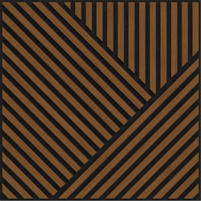 Mexen Linea 25 panel ścienny akustyczny 60 x 60 cm (4szt.), filc 9 mm, fornir techniczny, Dąb Natural - S110-60607-25-042