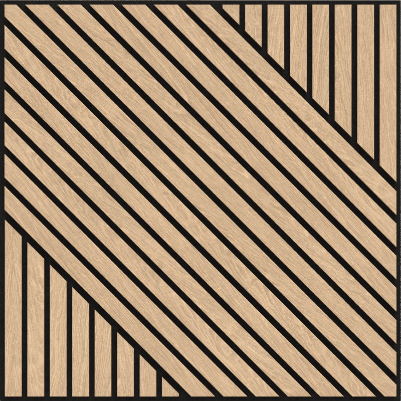 Mexen Linea 26 panel ścienny akustyczny 60 x 60 cm (4szt.), filc 9 mm, fornir techniczny, Bielony Dąb - S110-60607-26-040
