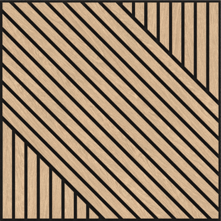 Mexen Linea 26 panel ścienny akustyczny 60 x 60 cm (4szt.), filc 9 mm, fornir techniczny, Bielony Dąb - S110-60607-26-040
