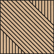 Mexen Linea 26 pannello a parete acustico 60 x 60 cm (4 pezzi), feltro 9 mm, impiallacciatura tecnica, Rovere Sbiancato