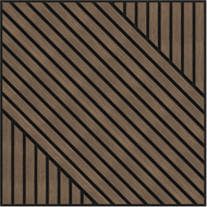 Mexen Linea 26 panel ścienny akustyczny 60 x 60 cm (4szt.), filc 9 mm, fornir techniczny, Ciemny Orzech - S110-60607-26-044
