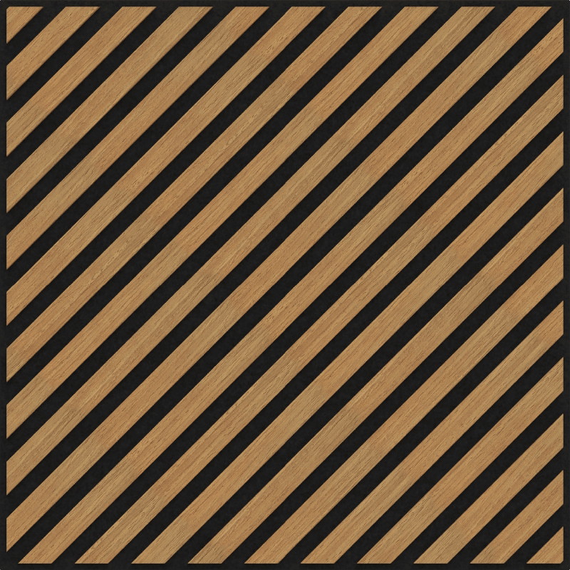 Mexen Linea 39 akustiska sienas panelis 60 x 60 cm (4 gab.), filcs 9 mm, tehniskais finieris, Classic ozols - S110-60607-39-041