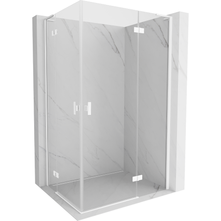 Mexen Mist-H L Duo kabina prysznicowa uchylna prawa 80 x 105 cm, transparent, biała - 8A5L-080L-105P-20-00