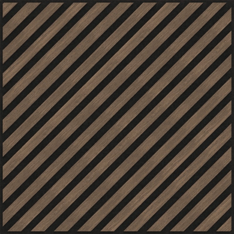 Mexen Linea 39 akustična stenska plošča 60 x 60 cm (4 kosi), filc 9 mm, tehnični furnir, Temni Oreh - S110-60607-39-044