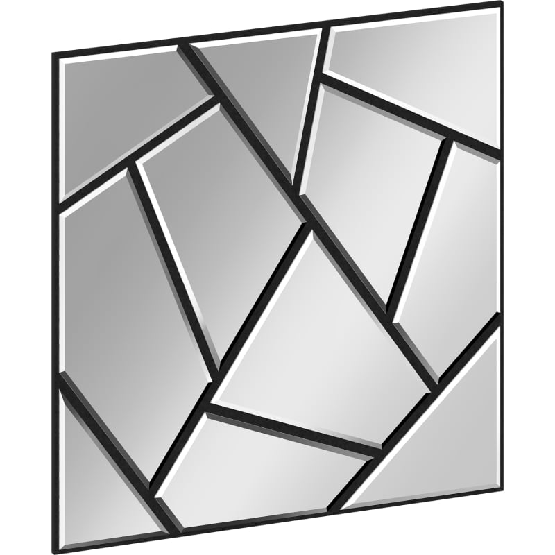Mexen Form 04 Akustik-Wandpaneel 60 x 60 cm (4 Stück), Filz 9 mm, Spiegel - S111-60607-04-099