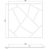 Mexen Form 04 Akustik-Wandpaneel 60 x 60 cm (4 Stück), Filz 9 mm, Spiegel - S111-60607-04-099