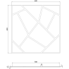 Mexen Lam-B επενδύσεις τοίχου 275 x 30 cm, πλάκα HDF 4 mm, τεχνικός καπλαμάς, Δρυς