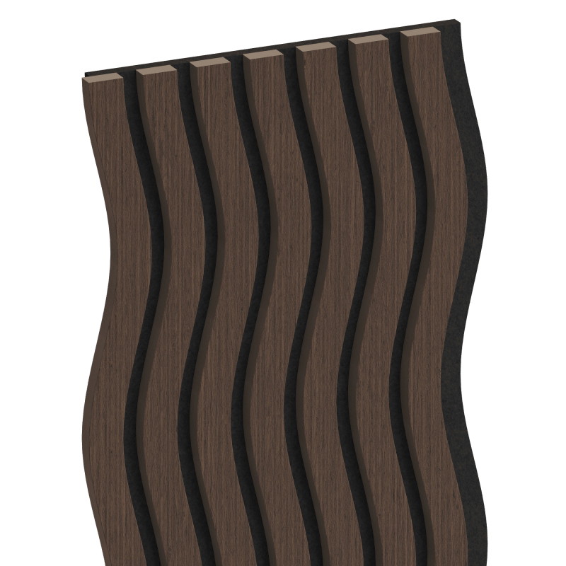 Mexen Lam-SF 01 lamelle da parete acustiche 280 x 30 cm, feltro 9 mm, impiallacciatura tecnica, Rovere Mocca - S106-280-01-045