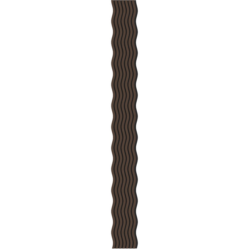 Mexen Lam-SF 01 lames decorativas acústicas 280 x 30 cm, fieltro 9 mm, chapa técnica, Roble Mocca - S106-280-01-045