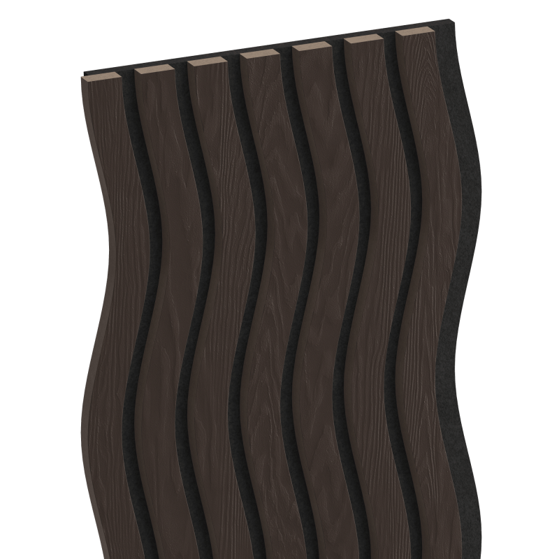 Mexen Lam-SF 01 lamele ścienne akustyczne 280 x 30 cm, filc 9 mm, fornir techniczny, Czarny Dąb - S106-280-01-046