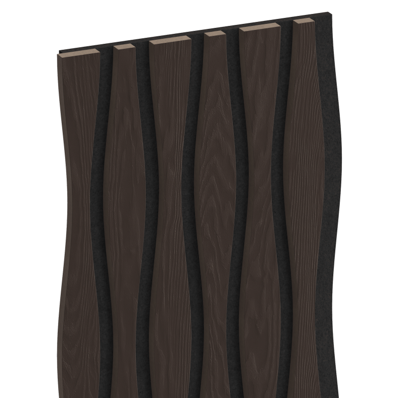 Mexen Lam-SF 26 lamele ścienne akustyczne 280 x 30 cm, filc 9 mm, fornir techniczny, Czarny Dąb - S106-280-26-046