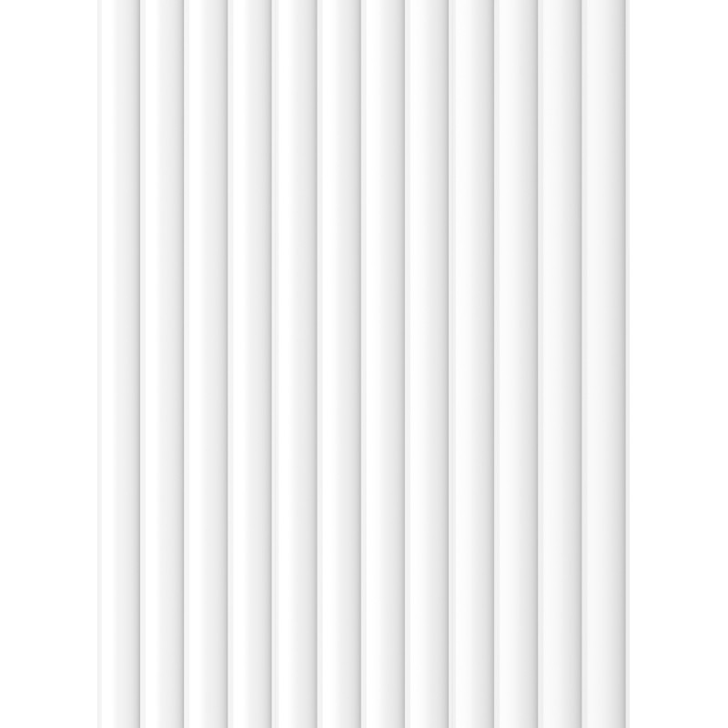 Mexen Strito 01 Strio 01 αυλακωτές τοίχωματάλλες 280 x 14,5 εκ. (2 τεμάχια), λευκό