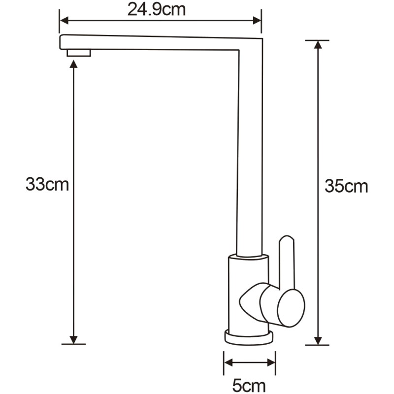 Mexen Gina kitchen faucet, inox - 672300-99