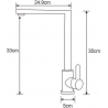 Mexen Gina bateria kuchenna, inox - 672300-99