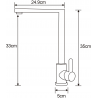 Mexen Gina kitchen faucet, inox - 672300-99