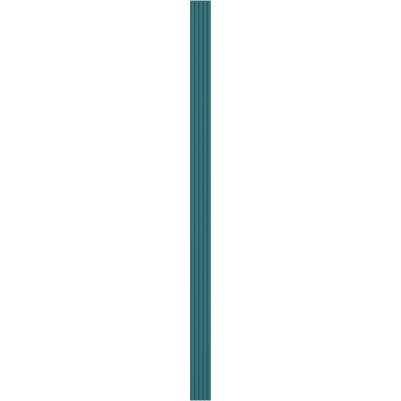 Mexen Strio 02 lamele ścienne ryflowane 280 x 14,5 cm (2szt), ciemny turkus - S120-280-02-312