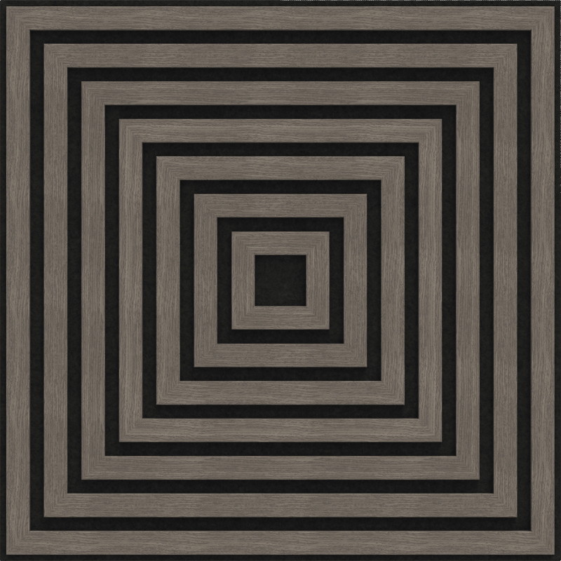 Mexen Linea 13 akustisk väggpanel 60 x 60 cm (4st.), filt 9 mm, teknisk faner, Grå Ek - S110-60607-13-043