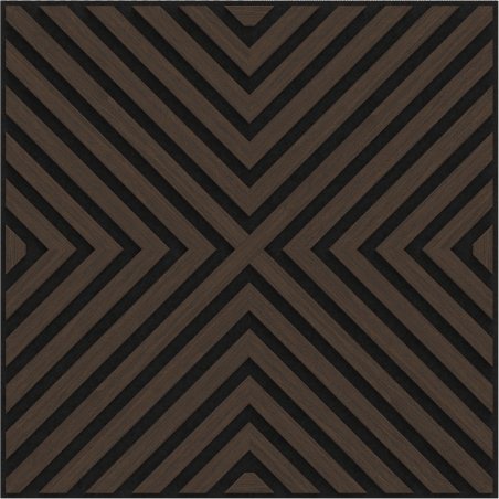 Mexen Linea 01 panel ścienny akustyczny 60 x 60 cm (4szt.), filc 9 mm, fornir techniczny, Dąb Mocca - S110-60607-01-045